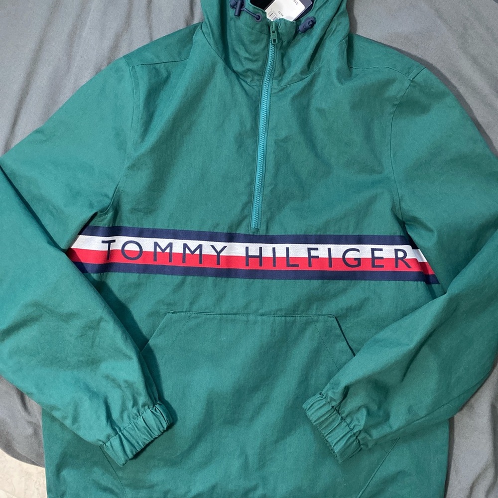 Tommy Hilfiger hooded fleece-lined windbreaker